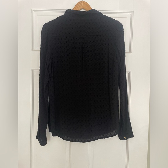 Sezane Blouse Size 40 Button-down gold buttons - Picture 5 of 7